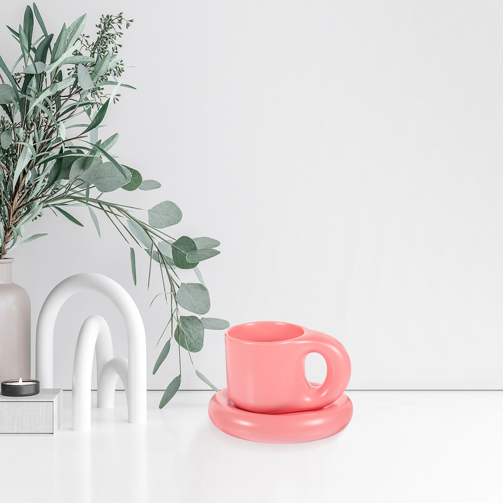 Ceramic Coffee Cup Set with Sa - Coffee Tea Chocolate review and price