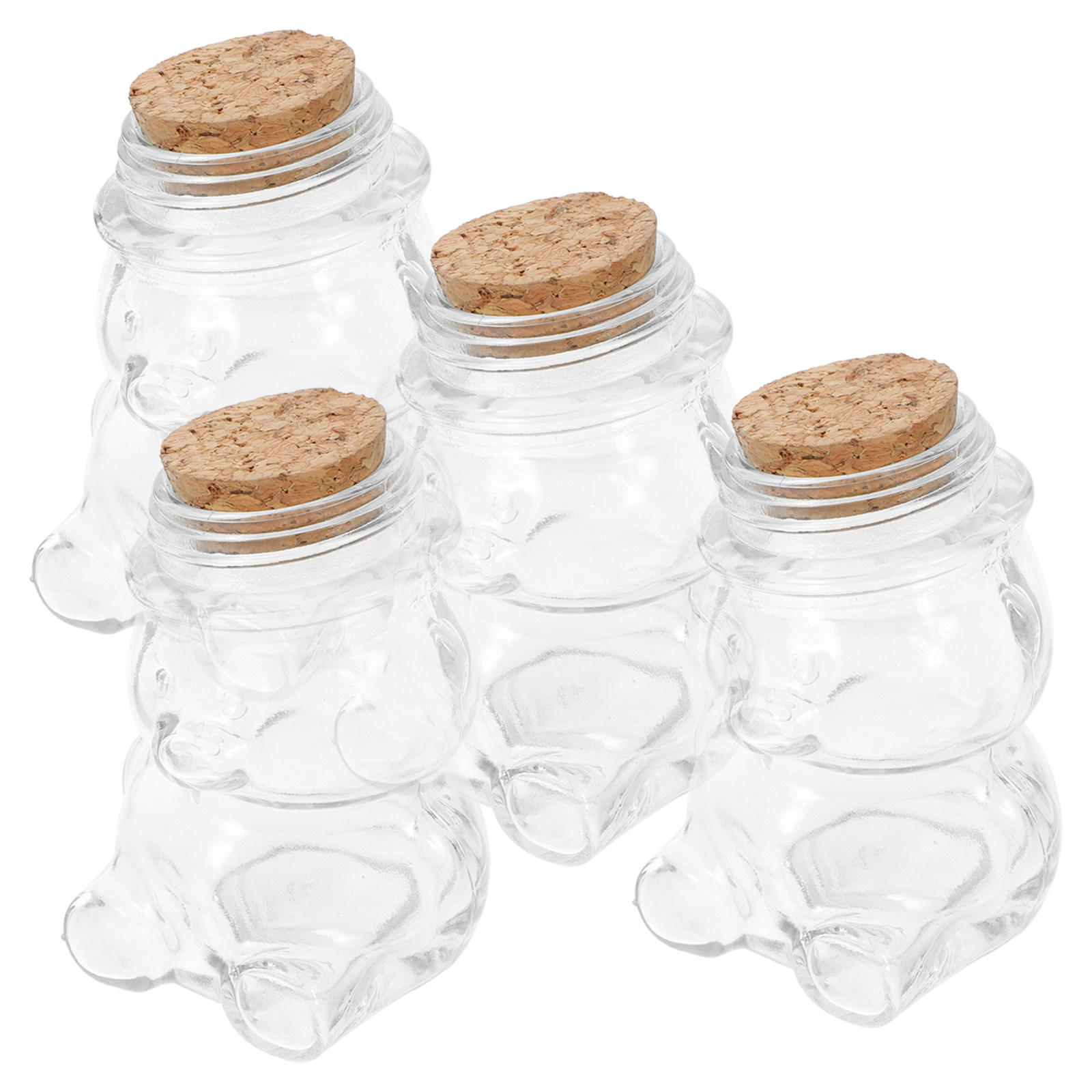 4Pcs Glass Candy Jar Set Trans - Coffee And Tea Glass review and price