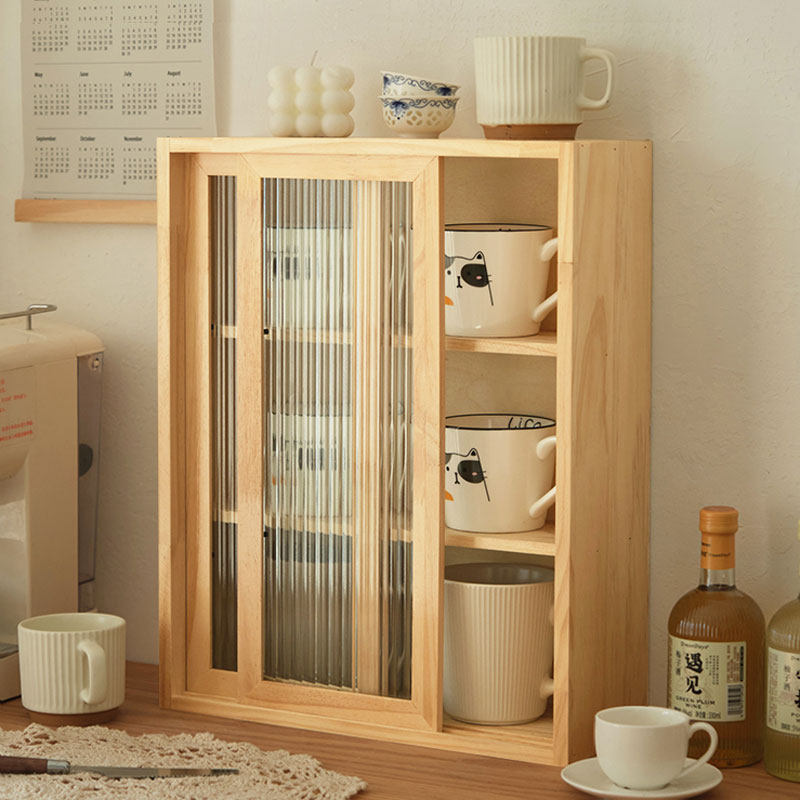 Solid Wood Desktop Storage Box - Coffee Tea Display review and price