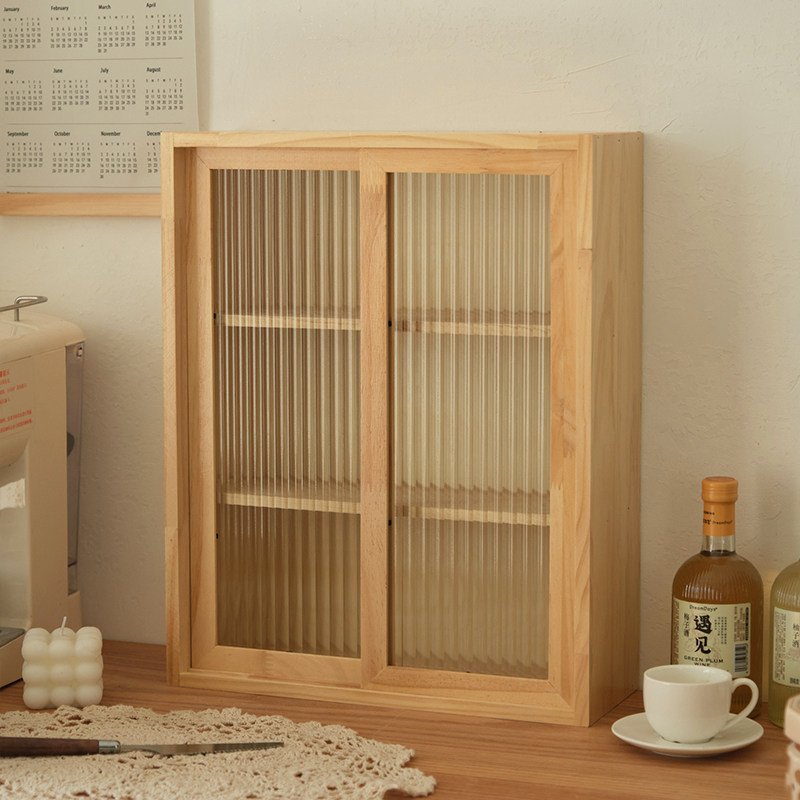 Solid Wood Desktop Storage Box - Coffee Tea Display review and price