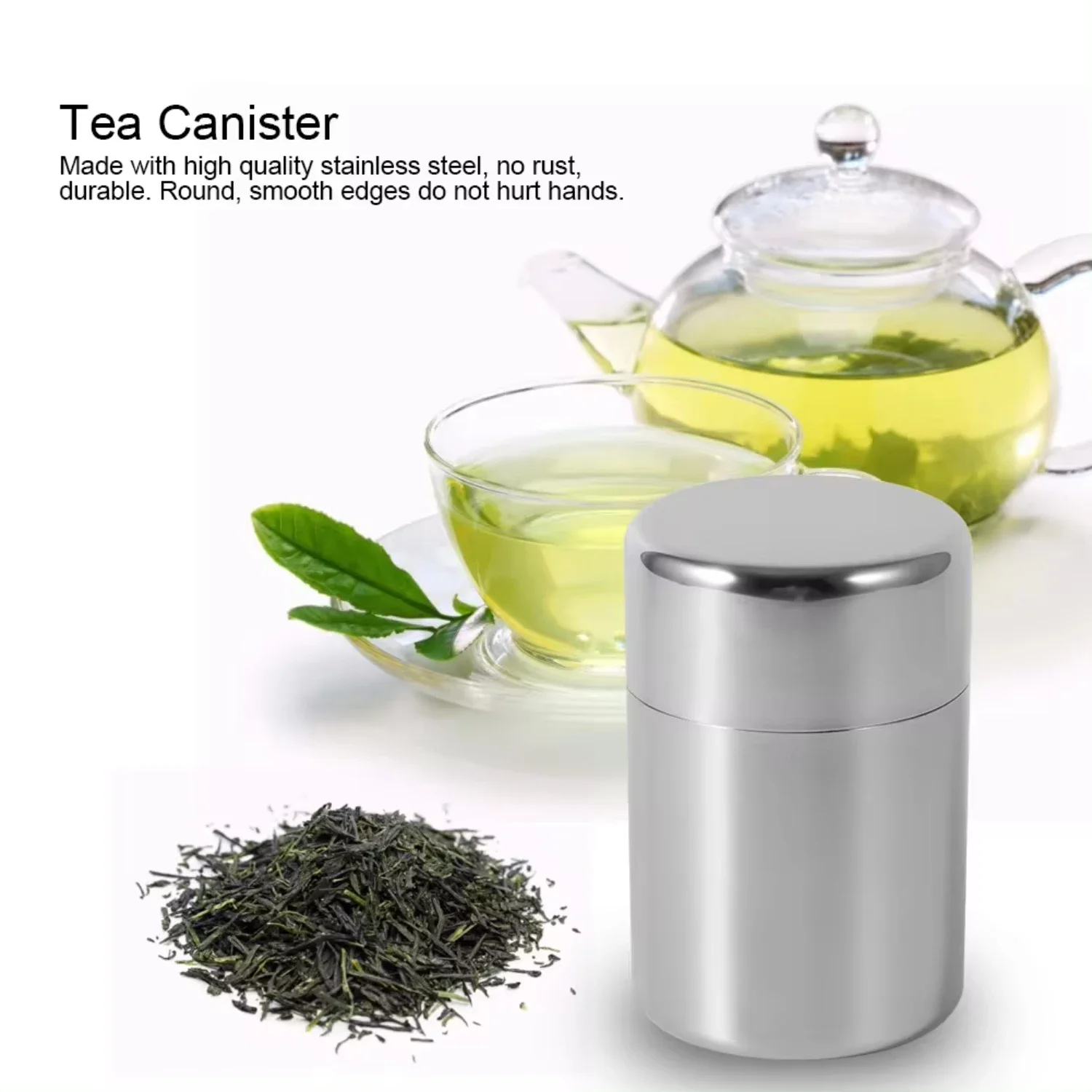 Stainless Steel Tea Leaf Tins  - Coffee Tea Sugar Canister Set review and price