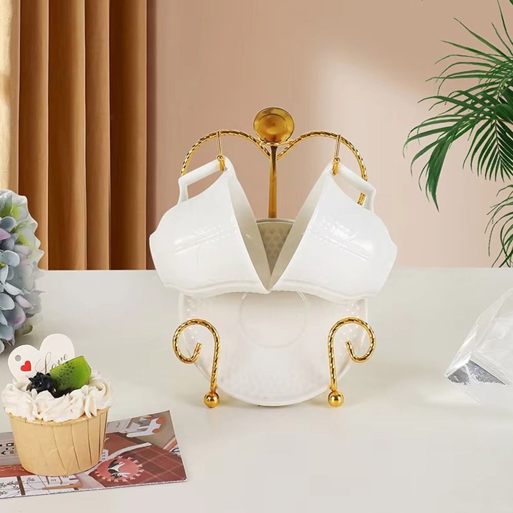 Durable Metal Cup and Saucer D - Coffee Tea Display review and price