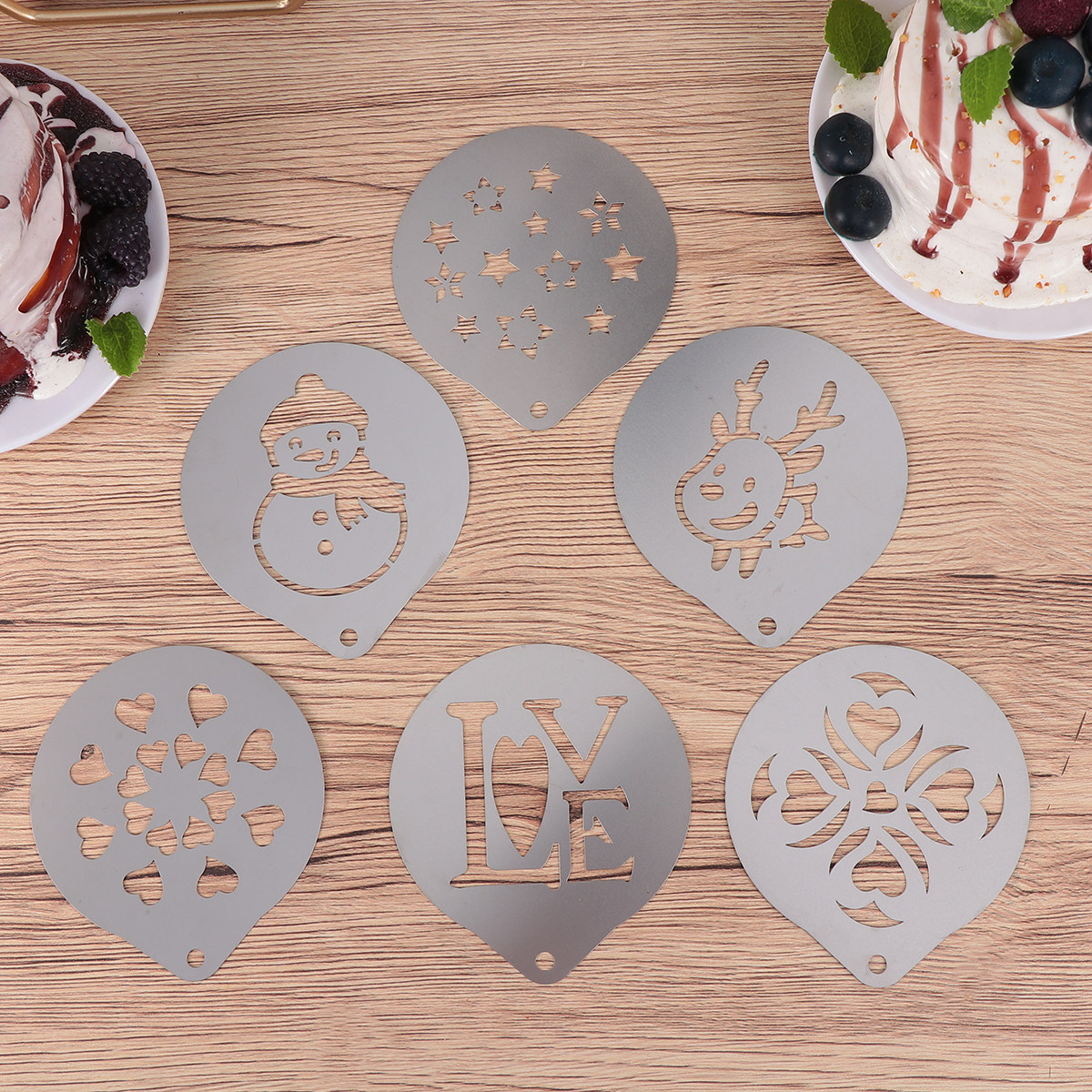 Coffee Art Stencils Mold Cappu - Coffee Stencil Art review and price