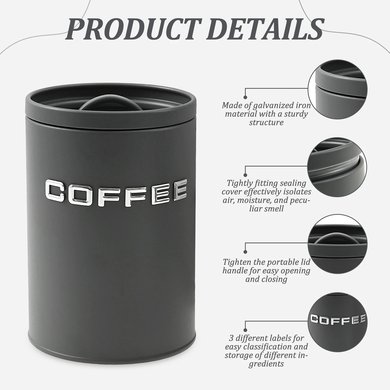 3 Pcs Tea Coffee Sugar Caniste - Coffee Tea Sugar Canister Set review and price