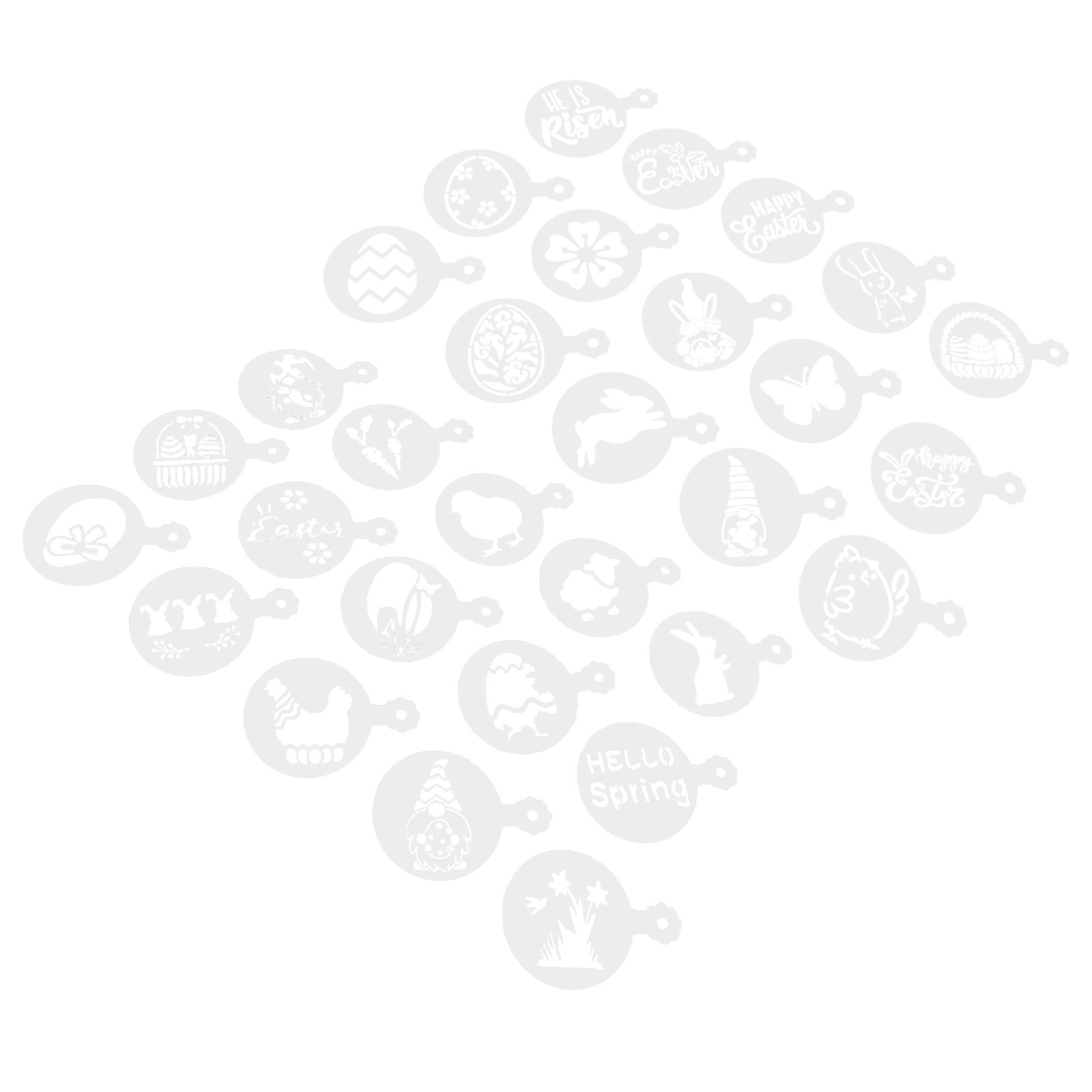 30Pcs Coffee DIY Stencil Set E - Coffee Stencil Art review and price