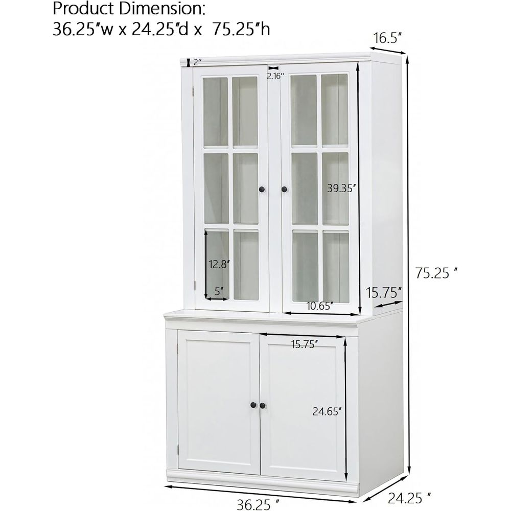 75 Tall White Glass Door Kitch - Coffee & Tea - Pastry Góc Xanh review and price