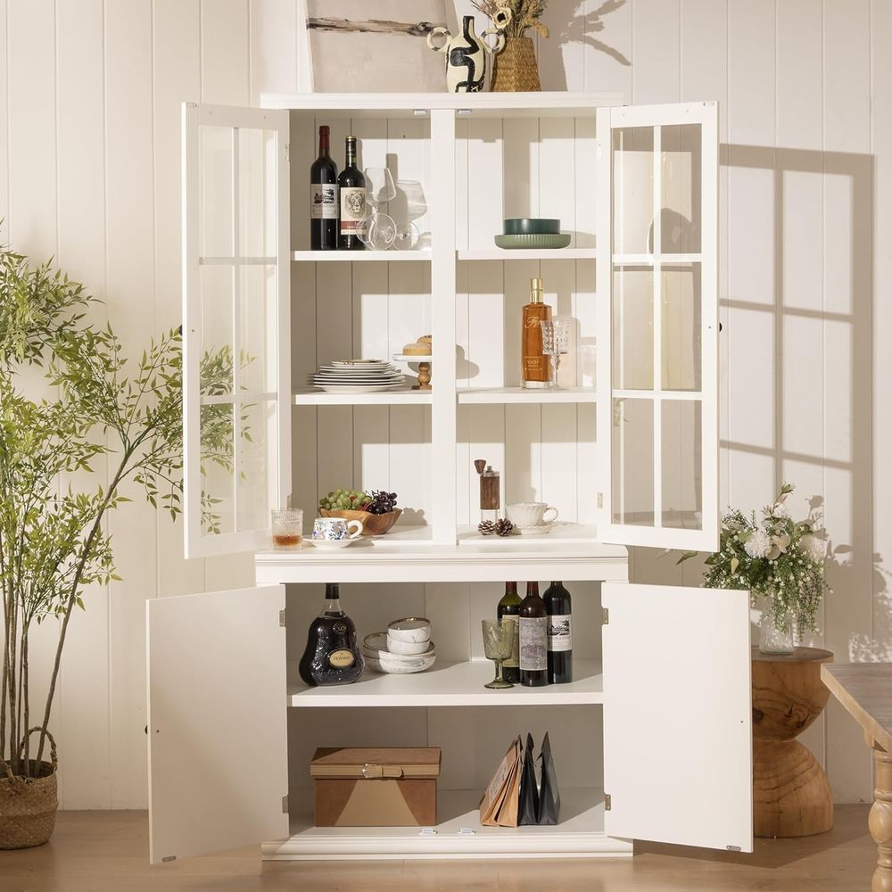 75 Tall White Glass Door Kitch - Coffee & Tea - Pastry Góc Xanh review and price