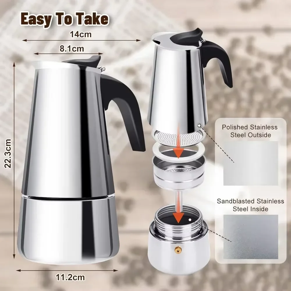 Coffee Maker Moka Pot 50ml-600 - Moka Pot Stove review and price
