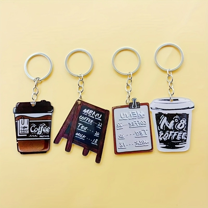 8pcs acrylic coffee cup keycha - Coffee & Tea - Pastry Góc Xanh review and price