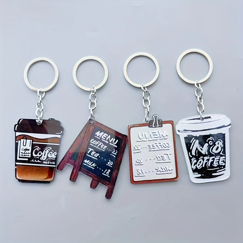 8pcs acrylic coffee cup keycha - Coffee & Tea - Pastry Góc Xanh review and price