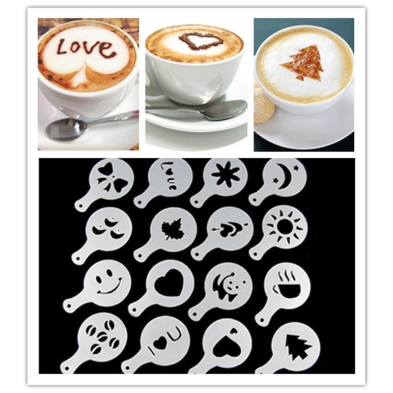 16Pcs Coffee Art Stencils Bari - Coffee Stencil Art review and price