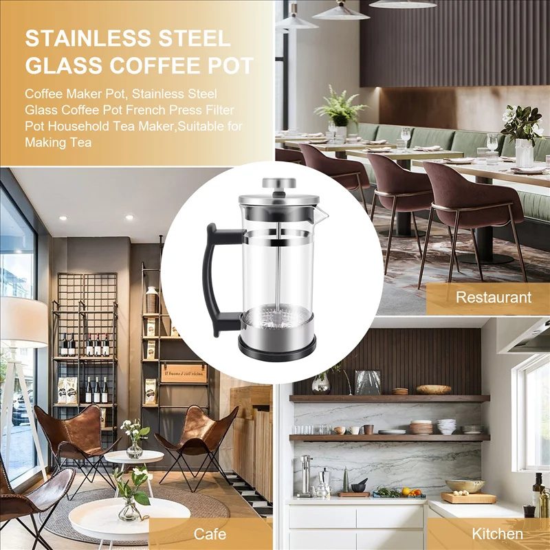 Coffee French Press Pot With F - French Press Glass review and price
