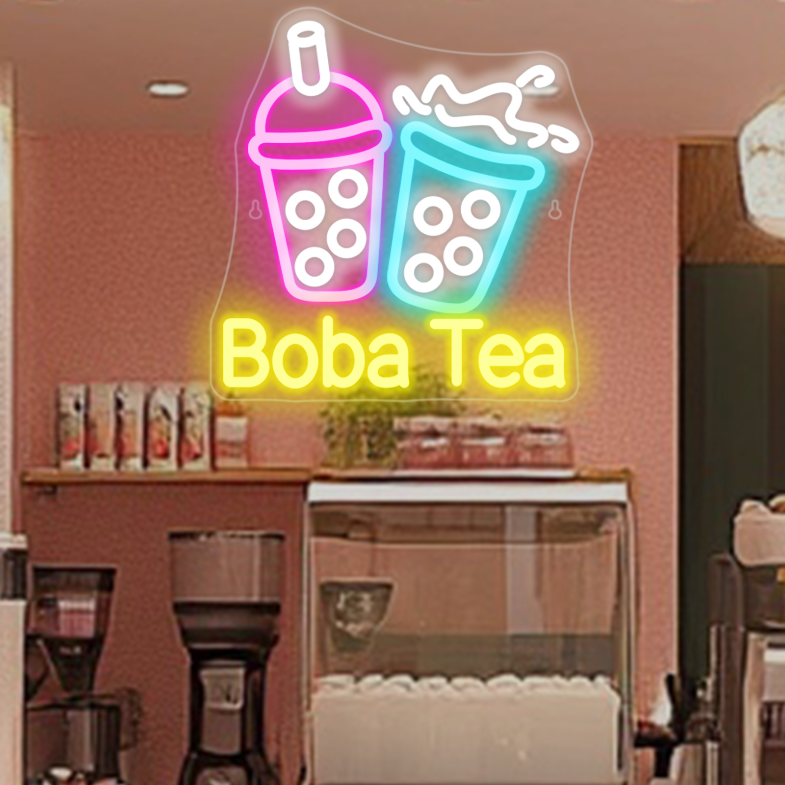 Bubble Tea Neon Light Colorful - Coffee Tea Boba review and price